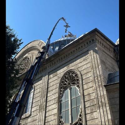 Restoration of the Damage to the Cross on the Dome of the Holy Trinity Church of Pera (4 Aug, 2025)